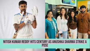 Nitish Kumar Reddy Shines at MCG Against Australia; Anushka Sharma and Athiya Shetty Add Joyful Vibes Off the Field