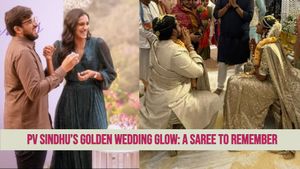  PV Sindhu’s Wedding Look: A Saree-ously Stunning Bridal Dress with a Golden Touch