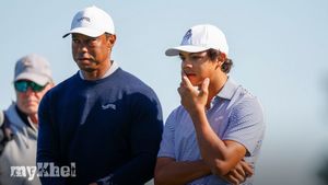 Tiger Woods And Son Charlie Share Lead At PNC Championship After Strong Opening Round