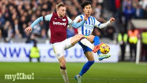 West Ham Draws 1-1 With Brighton As Kudus Equalises After Wieffer's Goal