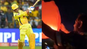 MS Dhoni celebrates New Year in Goa, releases Sky Lantern - Watch