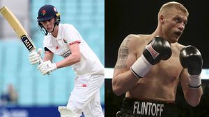 Rocky Flintoff Breaks His Father's Long-Standing Record With Century For England Lions vs Cricket Australia XI