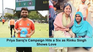 Priya Saroj’s Political Journey Gets a Boost as Future Husband Rinku Singh Likes Her Campaign Post