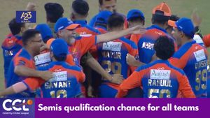 CCL 2025 semifinal qualification scenario after matches on Feb 23: Telugu Warriors, Chennai Rhinos, Punjab De Sher, Mumbai Heroes, Bhojpuri Dabanggs