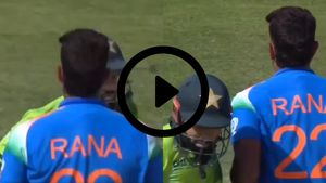 Champions Trophy 2025: India and Pakistan players exchange HEATED moment as Mohammad Rizwan shoulder bumps Harshit Rana | Watch video