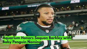Aquarium Honors Saquon Barkley with Baby Penguin Naming