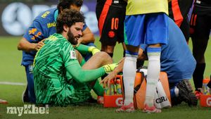 Alisson Returns To Liverpool Following Head Injury Sustained During Brazil Match