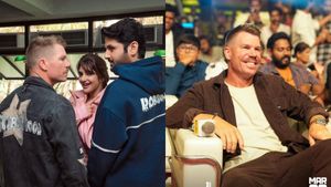 Watch: David Warner Dances with Niithin and Sreeleela during trailer launch of Venky Kudumula Robinhood