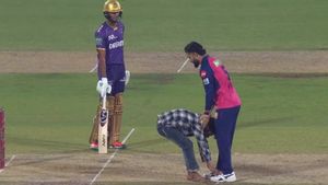 IPL 2025: Fan Faces Big Punishment After Breaching Security to Touch Riyan Parag's Feet During RR vs KKR in Guwahati