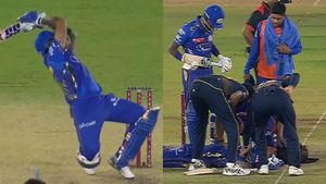 IPL 2025: Suryakumar Yadav Gets Floored By Vicious Bouncer From Prasidh Krishna During GT vs MI Match