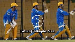IPL 2025: CSK 'Thala' MS Dhoni Announces His Arrival With Iconic Helicopter Shot Ahead of Season