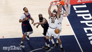 Aaron Gordon Celebrates Historic Buzzer-Beater Dunk With Nikola Jokic In NBA Playoffs
