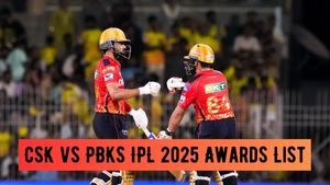 IPL 2025: CSK vs PBKS Award Winners, Player of the Match, Post-Match Presentation