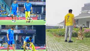 MS Dhoni Meets Robodog: Thala’s Love For Canines before LSG vs CSK Clash