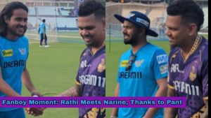 IPL 2025: Rishabh Pant Grants LSG Rookie’s Wish, Digvesh Rathi Meets Idol Sunil Narine in Dream-Come-True Moment