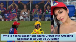 Who is Yesha Sagar? Indo-Canadian Bombshell Stuns Crowd with Her Arresting Appearance at CSK vs DC Match