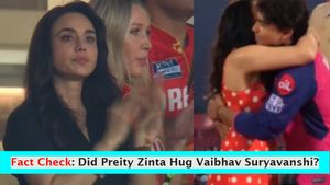 Fact Check: Did Preity Zinta Hug 14-Year-Old Vaibhav Suryavanshi? Viral Image Sparks Online Storm Amid Her Film Comeback