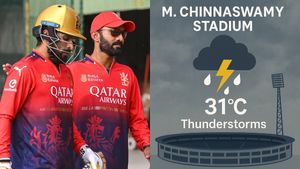 RCB vs KKR Weather & Pitch Report, IPL 2025: Rain Threatens Blockbuster Clash at Chinnaswamy; Pitch Promises Run-Fest if Skies Clear