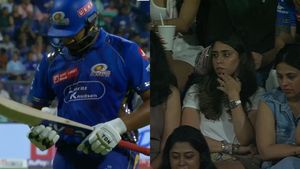 MI vs GT: Ritika Sajdeh Disappointed as Heartbreak for Rohit Sharma Strikes with Early Dismissal at Wankhede