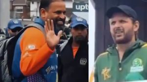 WCL 2025: Video goes Viral as India players leave with Smiles, Shahid Afridi watches from Edgbsaton balcony