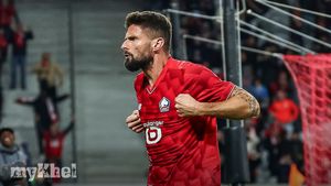 Europa League: Olivier Giroud Scores Late Goal For Lille In 2-1 Win Against Brann
