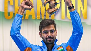 Samrat Rana scripts golden chapter in Indian shooting history at ISSF Worlds 