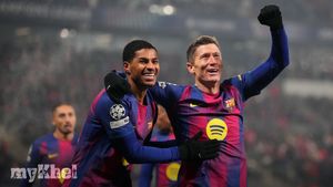 Lewandowski Leads Barcelona To 4-2 Victory Against Slavia Prague In Champions League Thriller
