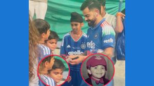 ‘Mini Kohli’ Steals the Show as Virat Kohli Meets Kids in Vadodara Ahead Of IND-NZ Series
