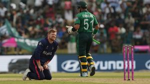 T20 World Cup 2026: Sahibzada Farhan’s Maiden T20I Hundred Powers Pakistan into Super 8s with 102-Run Win Over Namibia