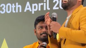 Sanju Samson makes Hilarious Sound, leaves Everyone in Splits in CSK Event - Watch
