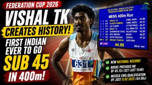 Federation Cup 2026: Vishal TK Creates History With Record-Breaking 44.98s in Men’s 400m