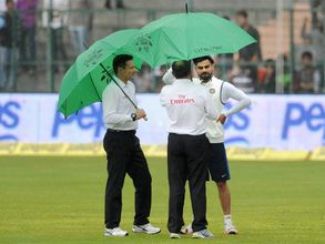 മഴ ജയിച്ചു; രണ്ടാം ടെസ്റ്റ് സമനില, പരമ്പരയില്‍ ഇന്ത്യ മുന്നില്‍