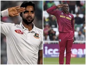 പിങ്ക് ബോള്‍ ടെസ്റ്റ്: അന്ന് കോട്രെല്‍, ഇന്ന് ഇബാദത്ത്... വൈറലായി വീണ്ടും സല്യൂട്ട്, ഇതാണ് കാരണം