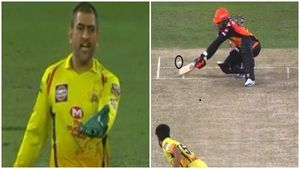 IPL 2020: ധോണി വിരട്ടി- അംപയര്‍ വൈഡ് വിളിച്ചില്ല, തല ഇപ്പോള്‍ കൂള്‍മാനല്ല, വിവാദം