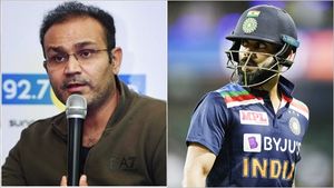 IND-AUS 3rd T20: 'സഞ്ജുവിന് പകരം മനീഷ് പാണ്ഡെ എത്തും'- കോലിയെ ട്രോളി സെവാഗ്
