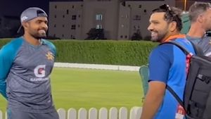 IND vs PAK: ഇങ്ങനെ നടന്നാല്‍ മതിയോ? ഒരു കല്യാണം കഴിക്കണ്ടേ?, ബാബറോട് രോഹിത്, വൈറല്‍