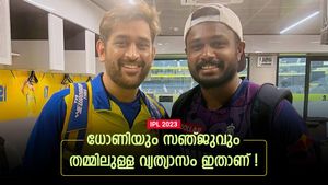 IPL 2023: സഞ്ജു ബൗളര്‍ക്കരികിലേക്കു ഓടിയെത്തി, 20ാം ഓവറില്‍ ബൗളറോട് മിണ്ടാതെ ധോണി!