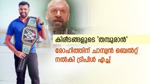 രോഹിത് ചാമ്പ്യന്‍, ഡബ്ല്യുഡബ്ല്യുഇ പട്ടം നല്‍കി ത്രിപിള്‍ എച്ച്! ചിത്രം ഏറ്റെടുത്ത് ആരാധകര്‍