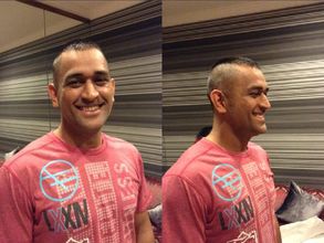 ఆసీస్ పర్యటనకు కొత్త హెయిర్ స్టయిల్‌తో ధోనీ (ఫోటో)