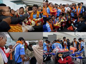 ఢిల్లీ చేరుకున్న ఇండియా టీమ్ (ఫోటోలు)