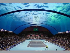 అద్భుతం: సముద్ర గర్భంలో టెన్నిస్ కోర్టు(ఫొటోలు)