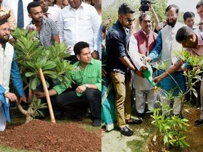 పర్యావరణం: మొక్కలు నాటిన సచిన్‌, కోహ్లీ, రోహిత్(ఫొటోలు)