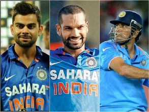 ఒడిఐ ర్యాంకింగ్స్: టాప్-10లో కోహ్లీ, ధావన్, ధోనీ