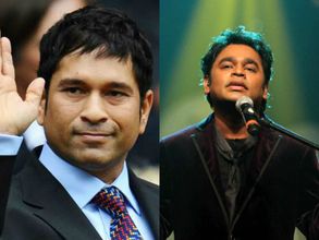 ఏఆర్ రెహమాన్‌కు సచిన్ టెండూల్కర్ ఆతిథ్యం(ఫొటో)