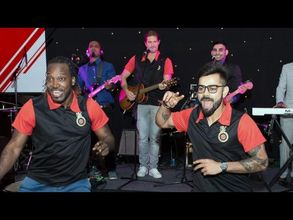 కేక పుట్టిస్తున్న కోహ్లీ, గేల్ క్రేజీ డ్యాన్స్(వీడియో)