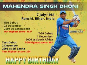 హ్యాపీ బర్త్ డే: కానుకగా ‘ధోనీ’ పోస్టర్, ‘సెహ్వాగ్ స్పెషల్ ట్వీట్’