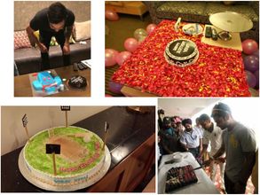 అనుష్కతో కలిసి హోటల్‌లో కోహ్లీ పుట్టిన రోజు వేడుకలు (ఫోటోలు)