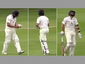 ఆసీస్ ఆటగాడి మతిమరుపు: బ్యాట్ లేకుండా బ్యాటింగ్‌కు (వీడియో)