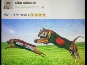 భారత్-బంగ్లా మ్యాచ్: రెచ్చిపోయిన బంగ్లా ఫ్యాన్, జాతీయ జెండాకు అవమానం