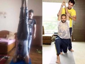 యోగా డే రోజున ధావన్, సెహ్వాగ్ వేసిన ఆసనాలివే